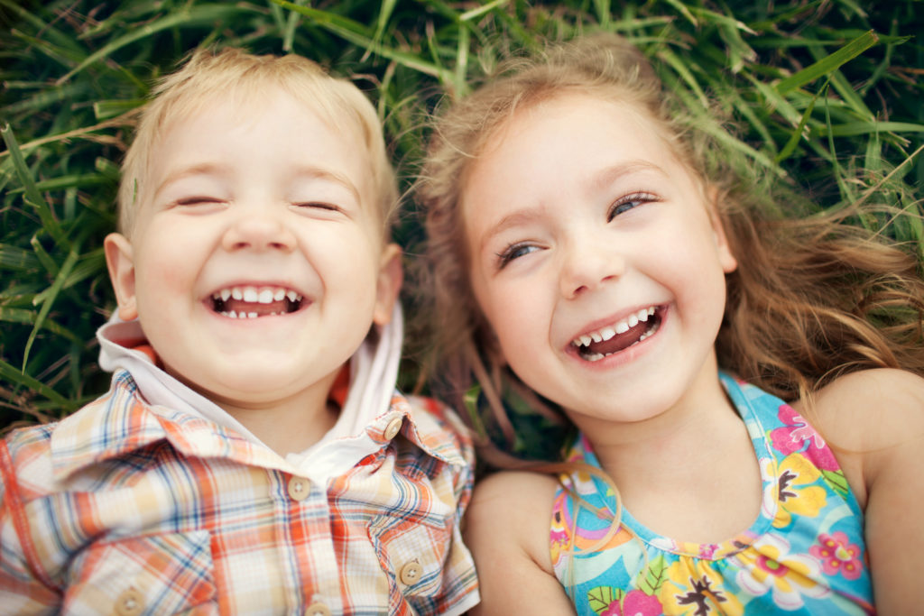 two smiling children